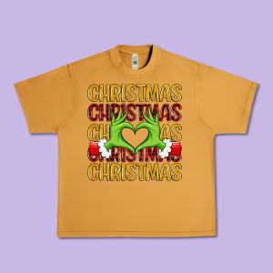 Christmas Grinch Heart Hands Urban Heavy Tee Designed By Maliassmallbusiness