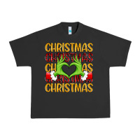 Pigment Black christmas grinch heart hands Urban Heavy Tee - MaliasSmallBusiness