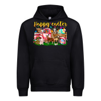 Black Happy Easter Animal Car Urban Hoodie - CowhideDigitalArt