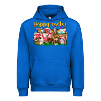 Cobalt Happy Easter Animal Car Urban Hoodie - CowhideDigitalArt