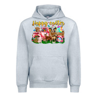 Heather Grey Happy Easter Animal Car Urban Hoodie - CowhideDigitalArt