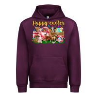 Mauve Wine Happy Easter Animal Car Urban Hoodie - CowhideDigitalArt