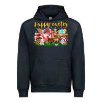 Navy Happy Easter Animal Car Urban Hoodie - CowhideDigitalArt