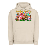 Pigment French Oak Happy Easter Animal Car Urban Hoodie - CowhideDigitalArt