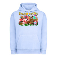 Pigment Grape Ice Happy Easter Animal Car Urban Hoodie - CowhideDigitalArt