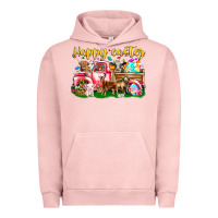 Pigment Salmon Happy Easter Animal Car Urban Hoodie - CowhideDigitalArt