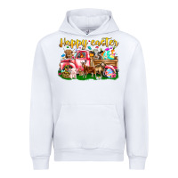 White Happy Easter Animal Car Urban Hoodie - CowhideDigitalArt