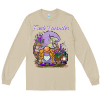 Mushroom fresh lavender gnome Long Sleeve Tee - BarkalooDesign