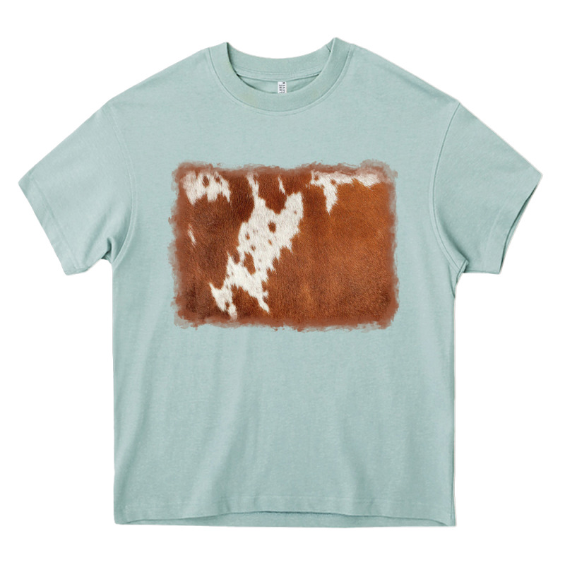 Cowhide Background Heavy Core Tee by AdoDesignShop | Teevron