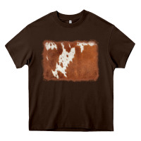 Chocolate Brown cowhide background Heavy Core Tee - AdoDesignShop