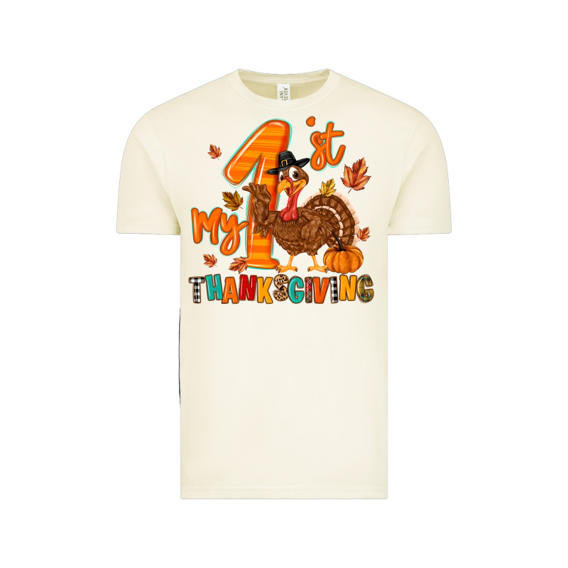 My First Thanksgiving Vintage Tee by MaliasSmallBusiness | Teevron