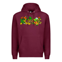 Burgundy St. Patricks day nurse Premium Hoodie - HowdyJamesFarm