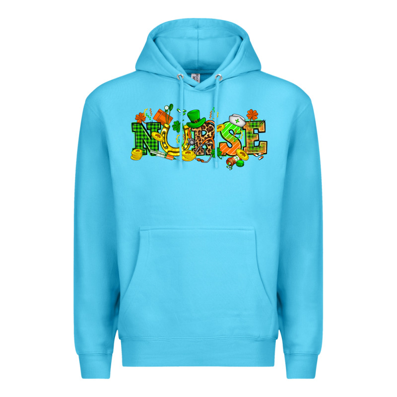 St. Patricks Day Nurse Premium Hoodie by HowdyJamesFarm | Teevron