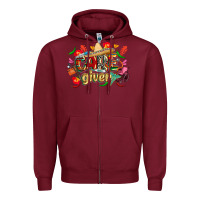 Burgundy cinco de mayo caregiver Zipper Hoodie - CowGirlArtShop