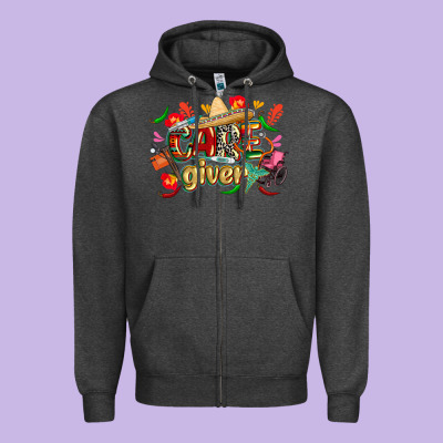 Cinco De Mayo Caregiver Zipper Hoodie Designed By Cowgirlartshop
