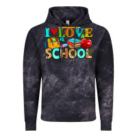 Cloud Black i love school Vintage Hoodie - NancyCooperArtShop