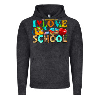 Vintage Black i love school Vintage Hoodie - NancyCooperArtShop