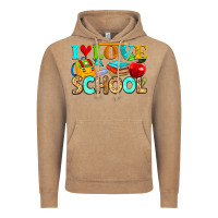 Vintage Coffee i love school Vintage Hoodie - NancyCooperArtShop