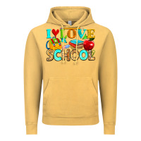 Vintage Mustard i love school Vintage Hoodie - NancyCooperArtShop