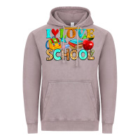 Vintage Zinc i love school Vintage Hoodie - NancyCooperArtShop