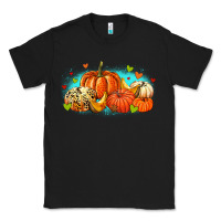 Black thankful pumpkins Classic Tee - MaliasSmallBusiness