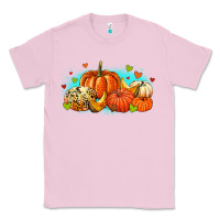 Bubblegum Pink thankful pumpkins Classic Tee - MaliasSmallBusiness