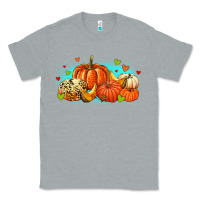 Heather Grey thankful pumpkins Classic Tee - MaliasSmallBusiness