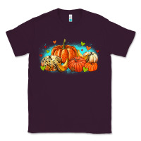 Plum thankful pumpkins Classic Tee - MaliasSmallBusiness
