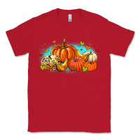 Red thankful pumpkins Classic Tee - MaliasSmallBusiness