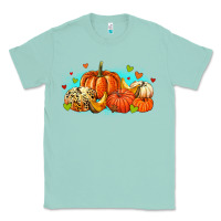 Seafoam thankful pumpkins Classic Tee - MaliasSmallBusiness