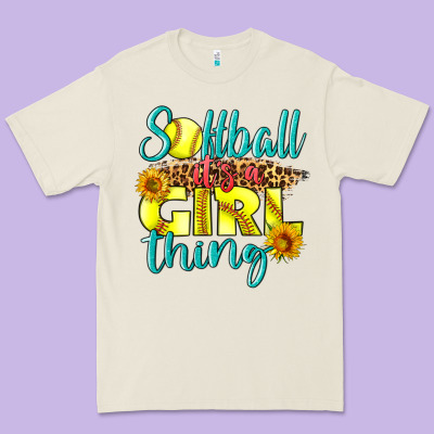 Softball It's A Girl Thing Premium Tee Designed By Lillyallendesigns