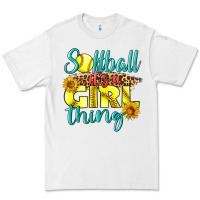 White softball it's a girl thing Premium Tee - LillyAllenDesigns