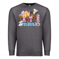 Charcoal Heather Easter mama Premium Sweatshirt - OliviaCreatesArt