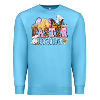 Ocean Blue Easter mama Premium Sweatshirt - OliviaCreatesArt