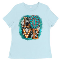 Baby Blue love western Ladies Tee - AdoDesignShop
