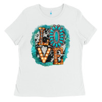 White love western Ladies Tee - AdoDesignShop