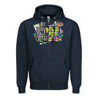 Navy registered nurse mardi gras Zipper Hoodie - CowGirlArtShop