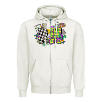 Oatmeal Heather registered nurse mardi gras Zipper Hoodie - CowGirlArtShop