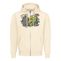 Sandshell registered nurse mardi gras Zipper Hoodie - CowGirlArtShop