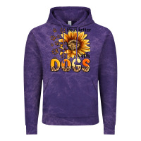 Cloud Purple life is better with dogs sunflower Vintage Hoodie - MaliasSmallBusiness