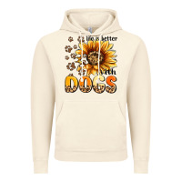 Vintage Artic life is better with dogs sunflower Vintage Hoodie - MaliasSmallBusiness
