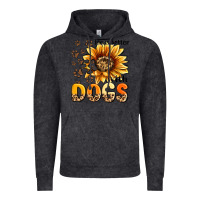 Vintage Black life is better with dogs sunflower Vintage Hoodie - MaliasSmallBusiness