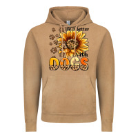 Vintage Camel life is better with dogs sunflower Vintage Hoodie - MaliasSmallBusiness