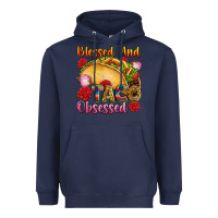 Navy Blessed and taco obsessed Mexico Heavyweight Hoodie - FaDigitalArtStudio