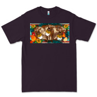 Plum western cow cockerel chick  serape leopard sunflowers license plate te Premium Tee - BarkalooDesign