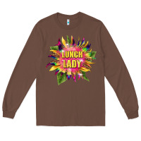 Chestnut lunch lady tie dye sunflower Long Sleeve Tee - BarkalooDesign