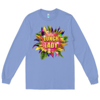Colony Blue lunch lady tie dye sunflower Long Sleeve Tee - BarkalooDesign