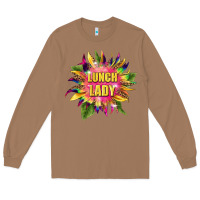 Toasted Coconut lunch lady tie dye sunflower Long Sleeve Tee - BarkalooDesign