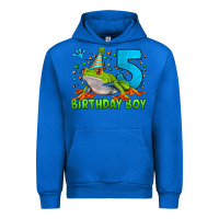 Cobalt Birthday Boy Frog Age 5 Urban Hoodie - LillyAllenDesigns