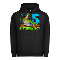 Pigment Black Birthday Boy Frog Age 5 Urban Hoodie - LillyAllenDesigns